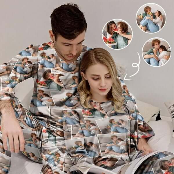 Personalisiert Foto-Pyjama für Damen Ganzes Foto Langarm