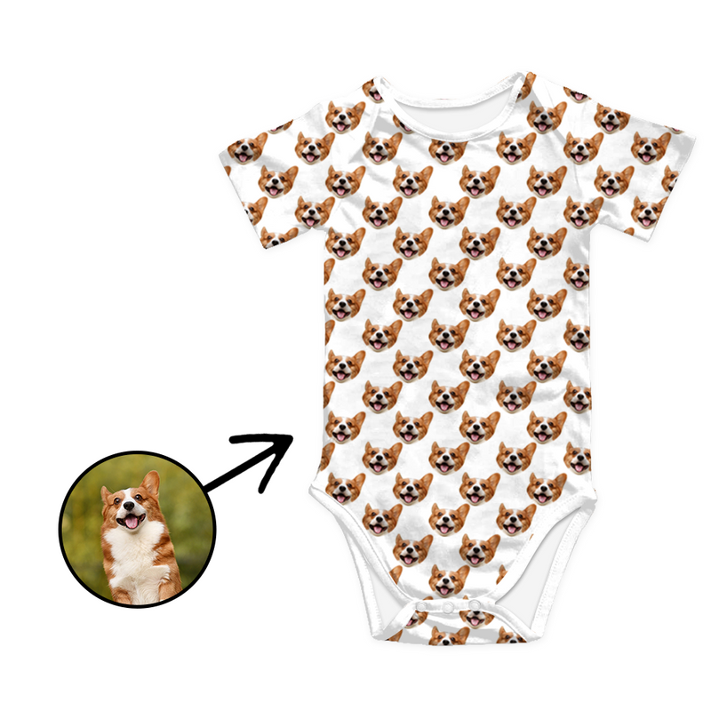 Kundenspezifischer Foto-Baby-Bodysuit Das Gesicht meiner geliebten Person