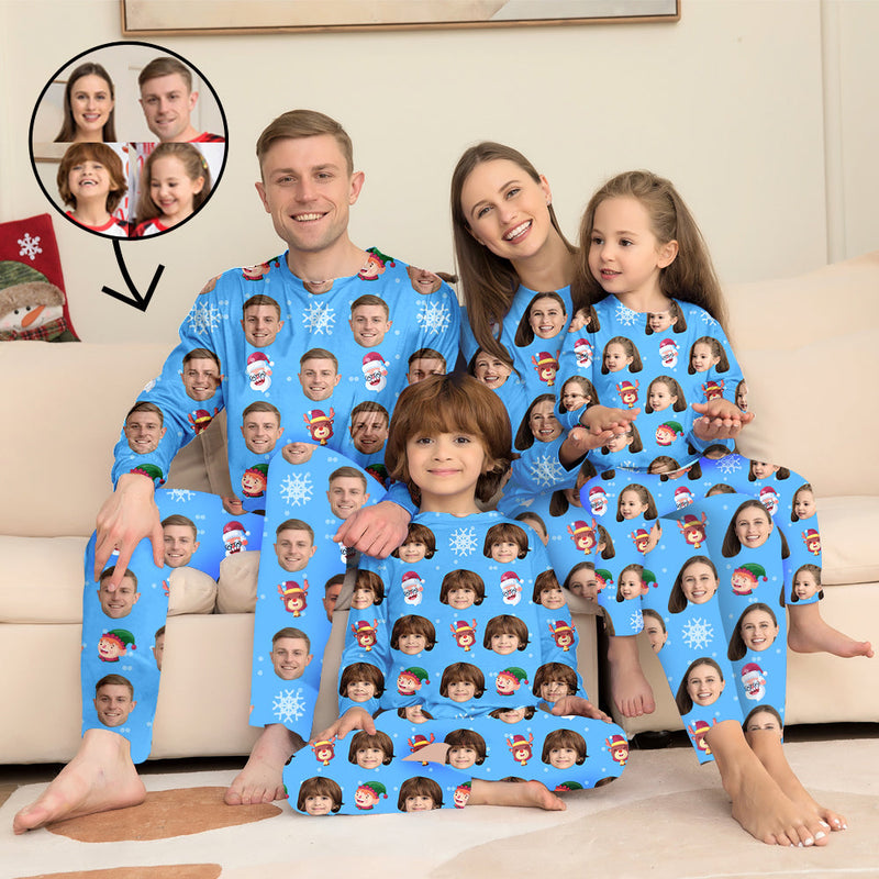 Benutzerdefinierte Foto-Pyjamas Familie passendes Set Weihnachten passende Nachtwäsche Personalisierte Pyjamas Weihnachtsgeschenk für Sie