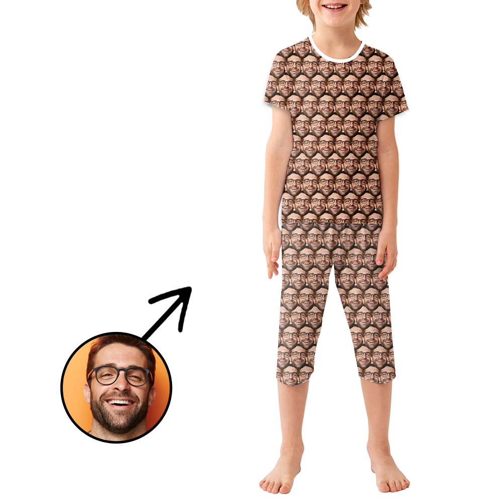 Benutzerdefinierte Foto-Pyjamas für Kinder Mash Face