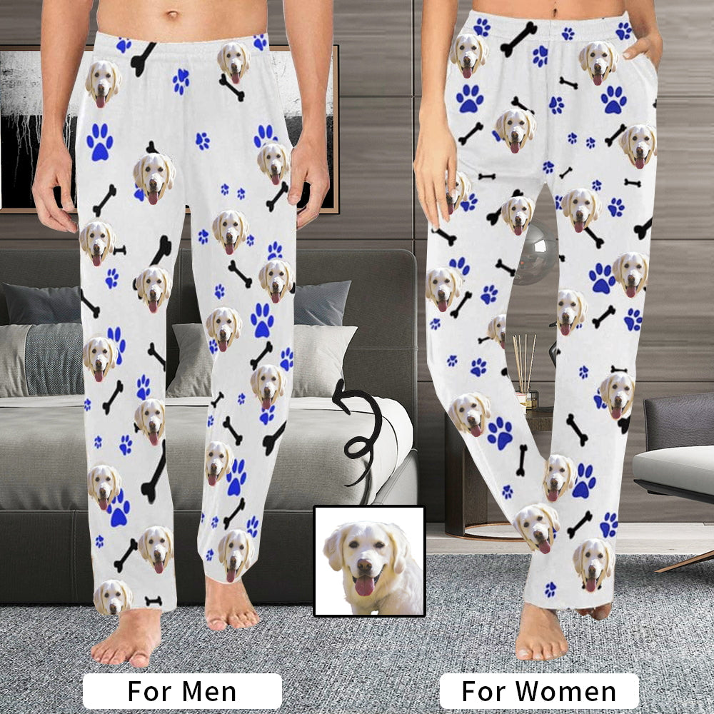 Gesichts-Pyjama-Hose, Hundegesicht auf Pyjamas, Hunde-Pyjama, personalisierte Nachtwäsche, Sonderangebot, Weihnachtsgeschenke