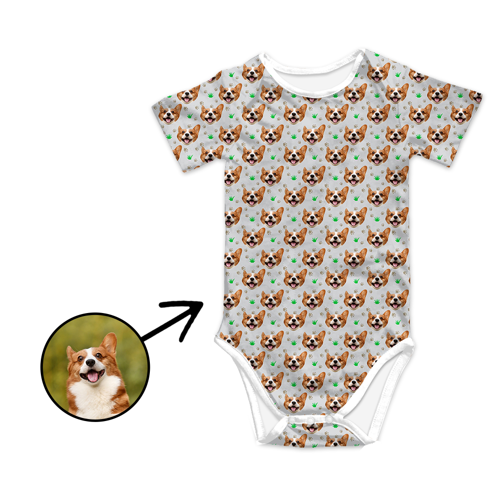 Kundenspezifische Foto-Baby-Bodysuit-Hundepfoten