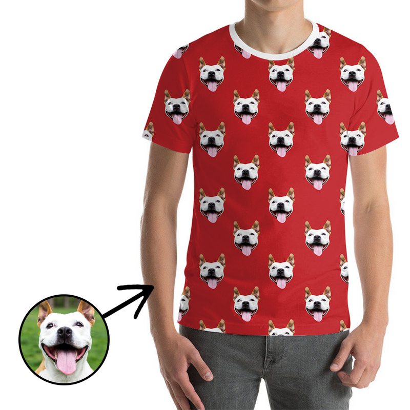 Kundenspezifisches Foto-T-Shirt Unisex Ich liebe meinen Hund