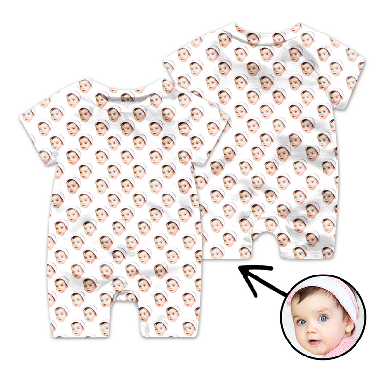 Kundenspezifischer Foto-Baby-Bodysuit-Herz-Hundeabdruck