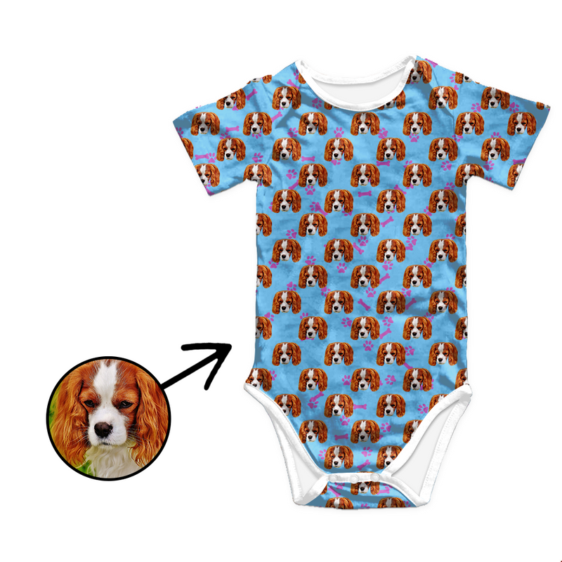 Kundenspezifischer Foto-Baby-Bodysuit-Katzen-Abdruck