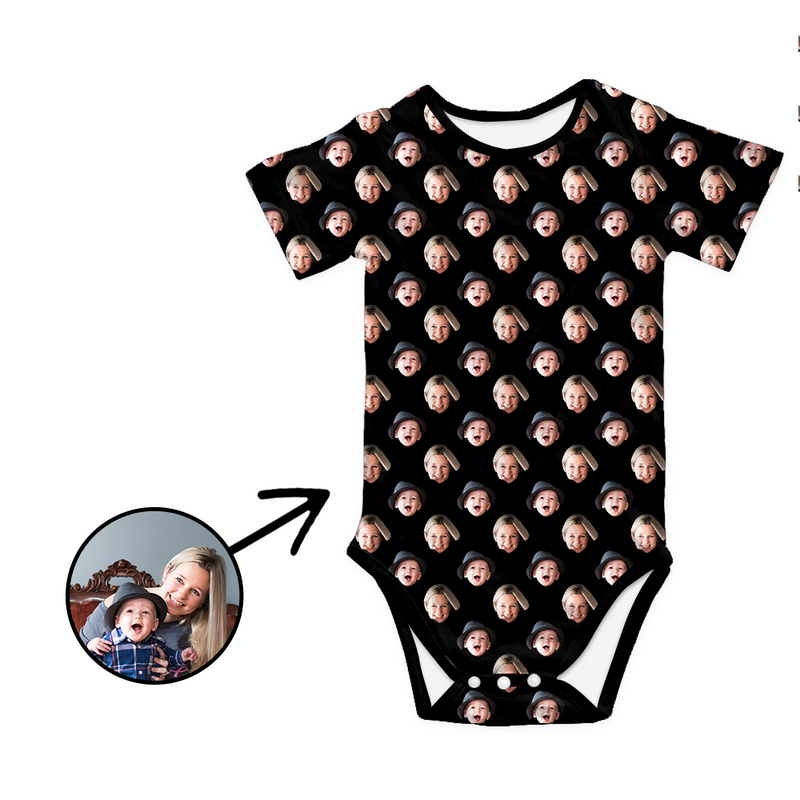 Kundenspezifischer Foto-Baby-Bodysuit Das Gesicht meiner geliebten Person