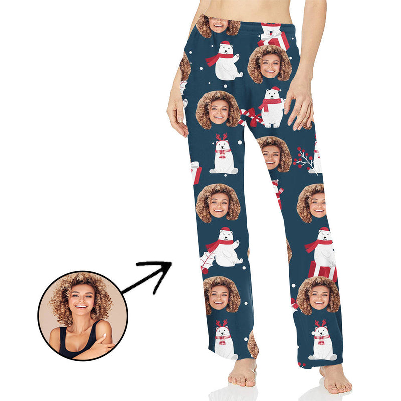 Personalisiert Foto Pyjamas Hose für Frauen Lieber Bär