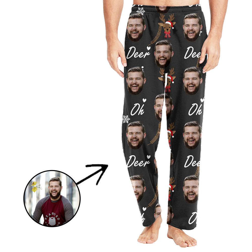 Personalisiert Foto Pyjamas Hose für Männer Oh Hirsch