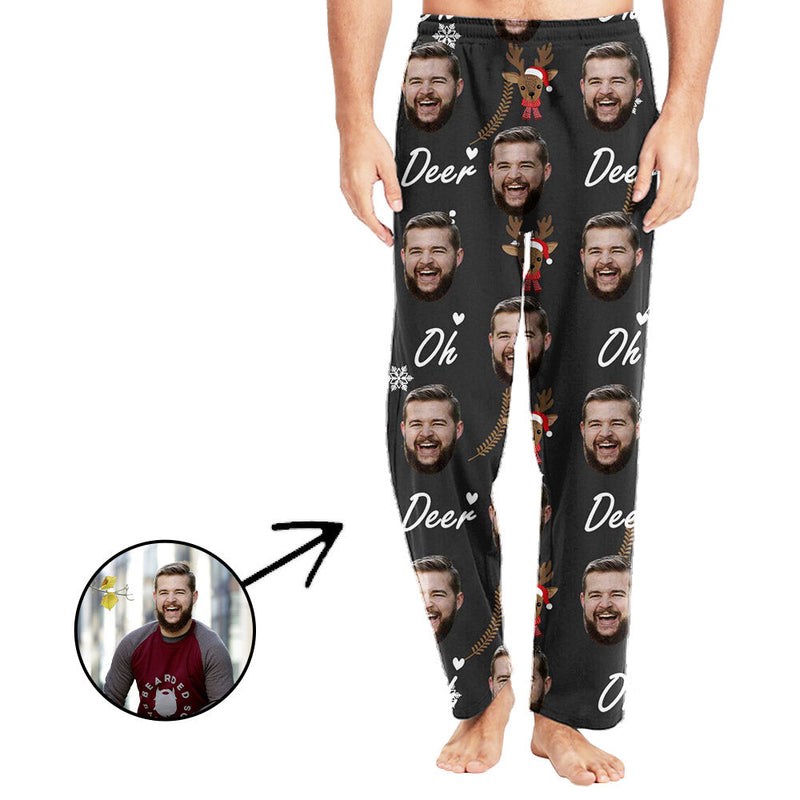 Personalisiert Foto Pyjamas Hose für Männer Oh Hirsch