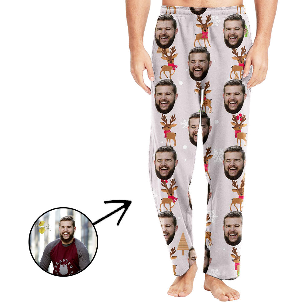 Personalisiert Foto Pyjamas Hose für Männer Schönes Reh