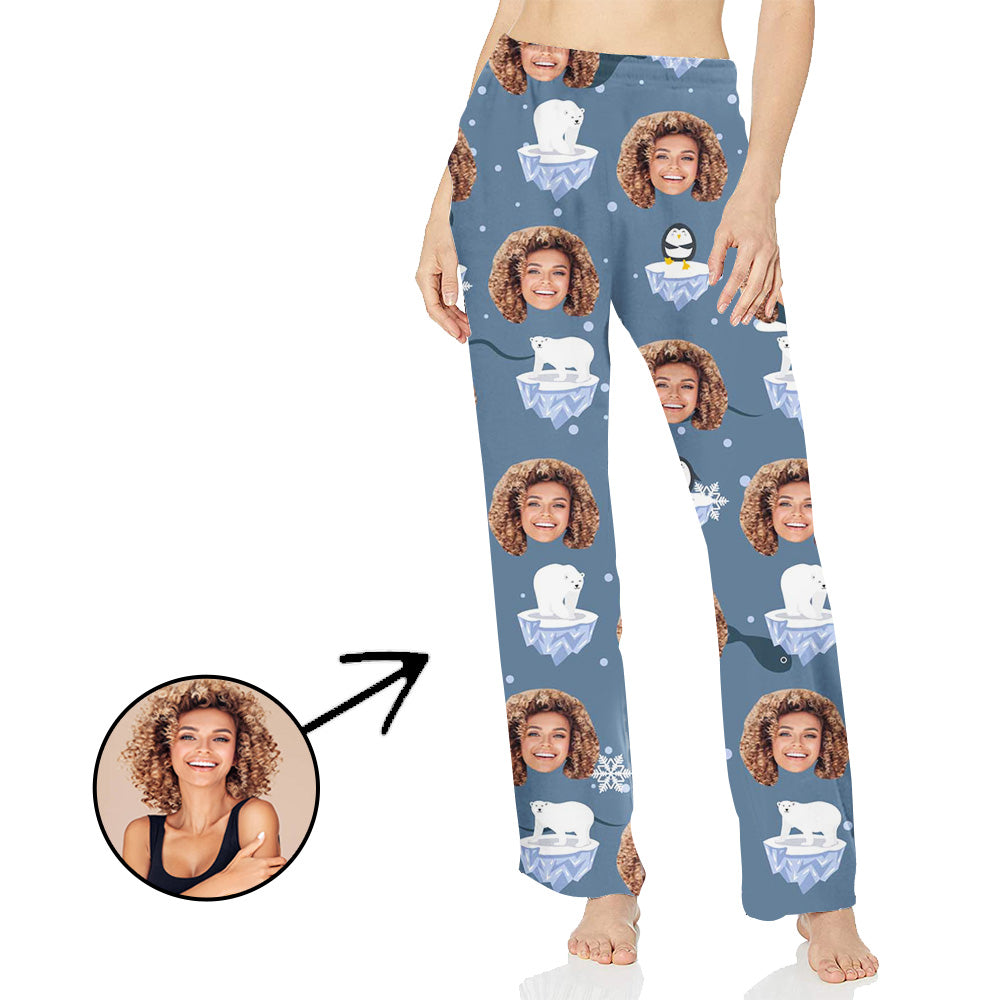 Personalisiert Foto Pyjamas Hose für Frauen Eisbär