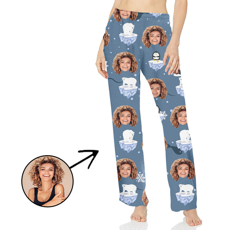 Personalisiert Foto Pyjamas Hose für Frauen Eisbär