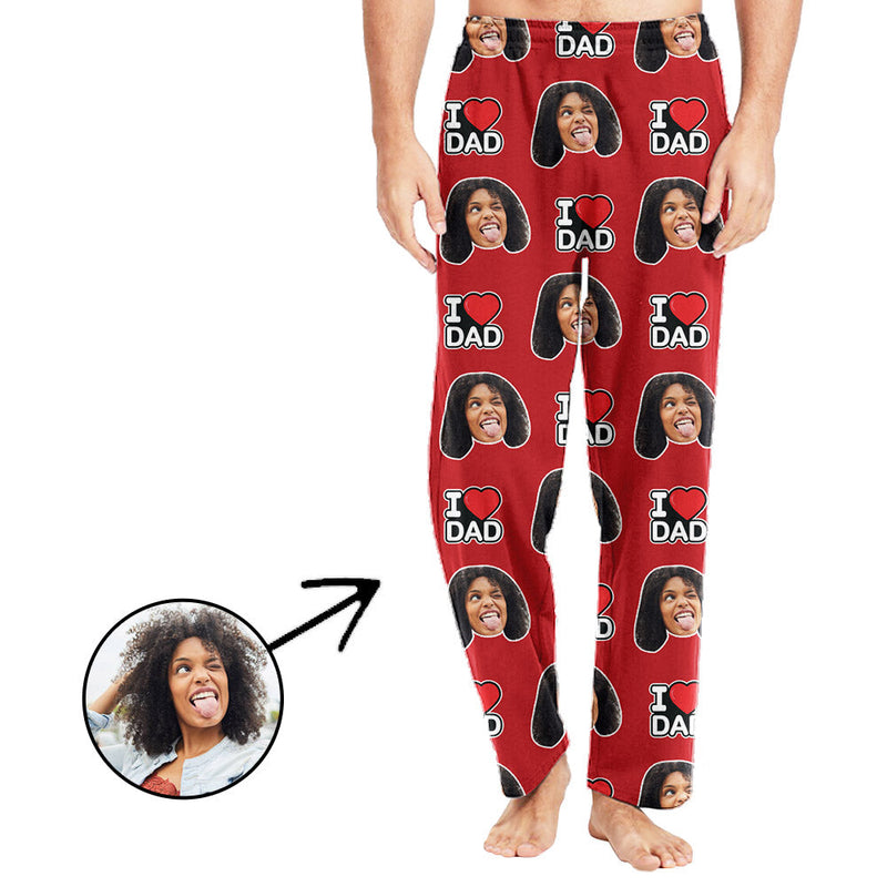 Personalisiert Foto Pyjamas Hose für Männer Liebe Papa-Vatertagsgeschenke