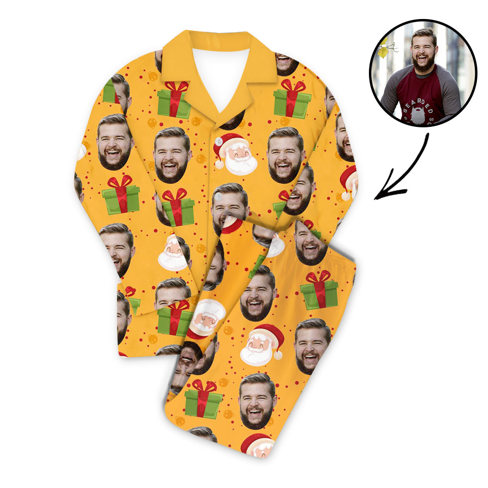 Benutzerdefiniertes Foto Pyjama Set Unisex schöner Weihnachtsmann