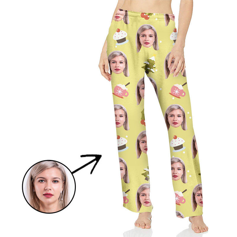 Personalisiert Foto Pyjamas Hose für Frauen Schöner Kuchen