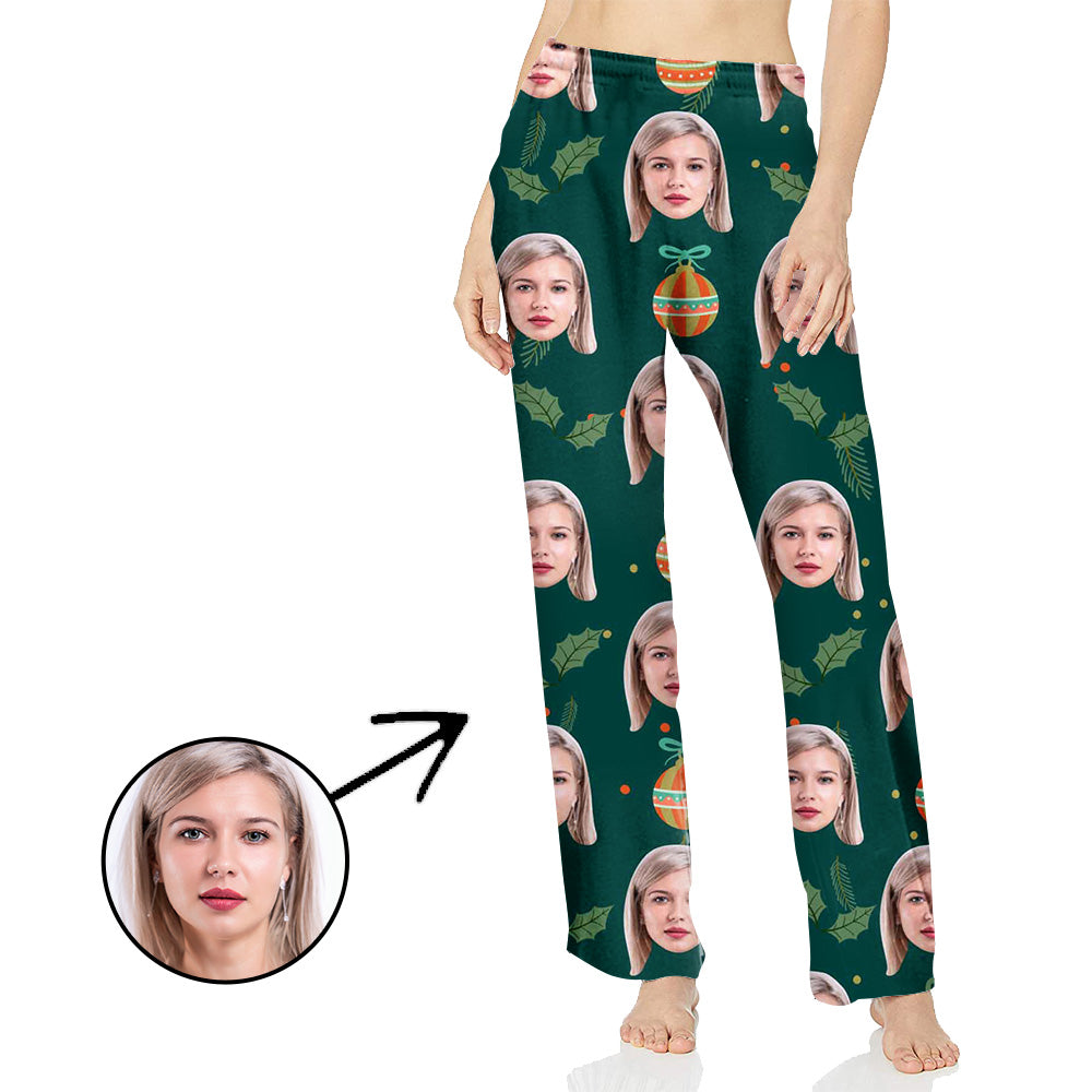 Personalisiert Foto Pyjamas Hose für Frauen Weihnachtsanhänger für Sie