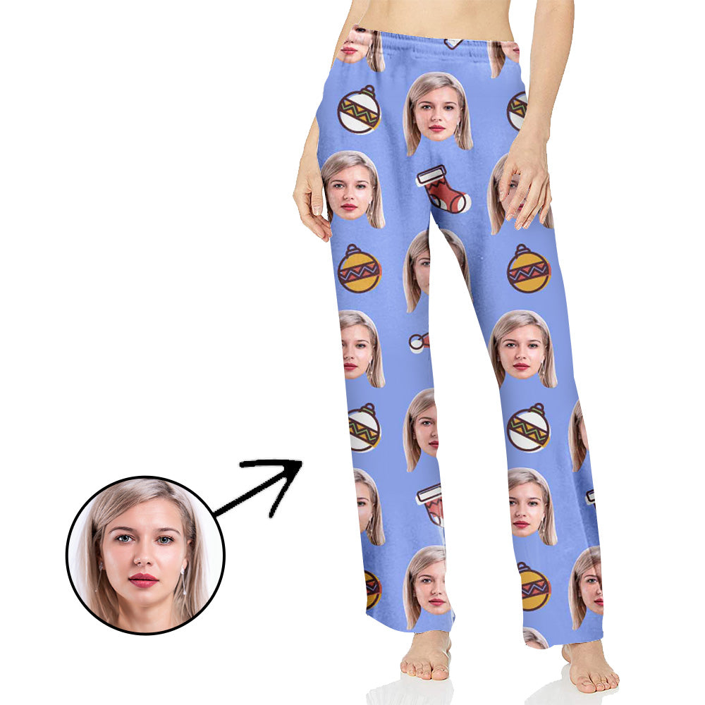 Personalisiert Foto Pyjamas Hose für Frauen Lichter und Socken