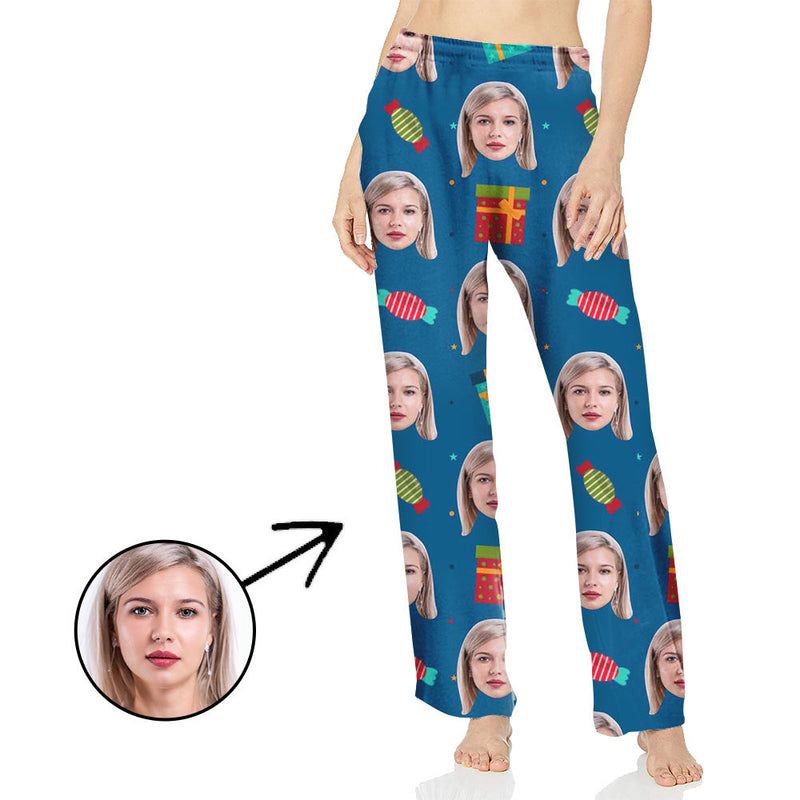 Personalisiert Foto Pyjamas Hose für Frauen Süßigkeiten und Geschenke