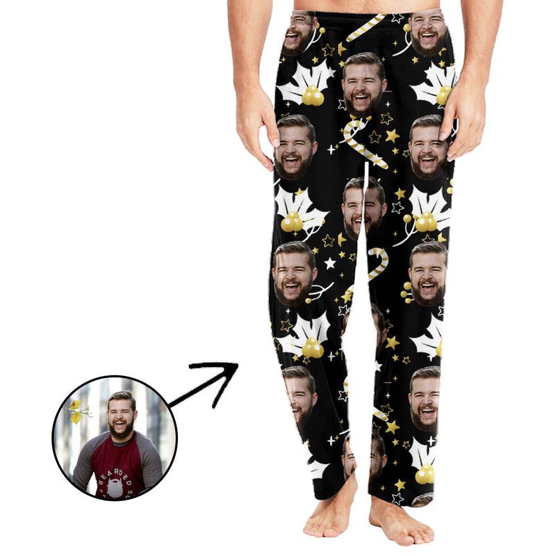 Personalisiert Foto Pyjamas Hose für Männer Zuckerstange