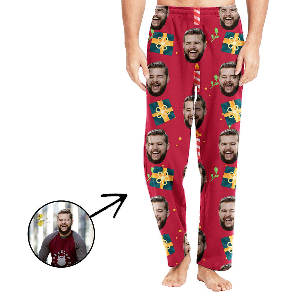 Personalisiert Foto Pyjamas Hose für Männer Weihnachtsgeschenk für Sie