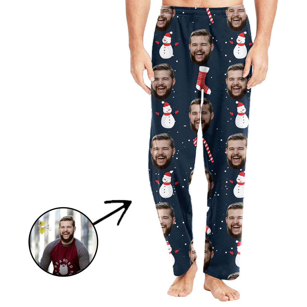 Personalisiert Foto Pyjamas Hose für Männer Der Winter kommt