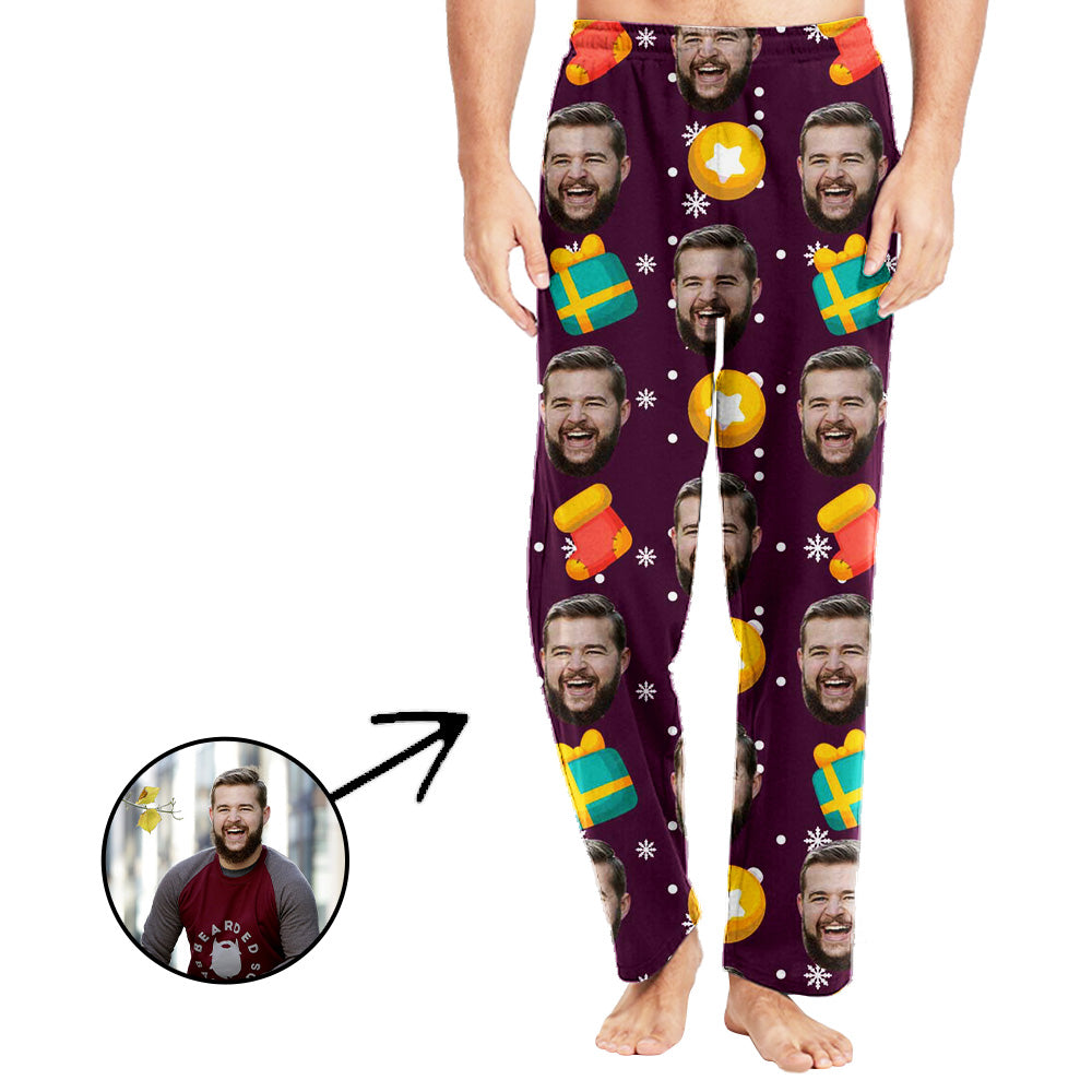 Personalisiert Foto Pyjamas Hose für Männer Socken und Geschenke