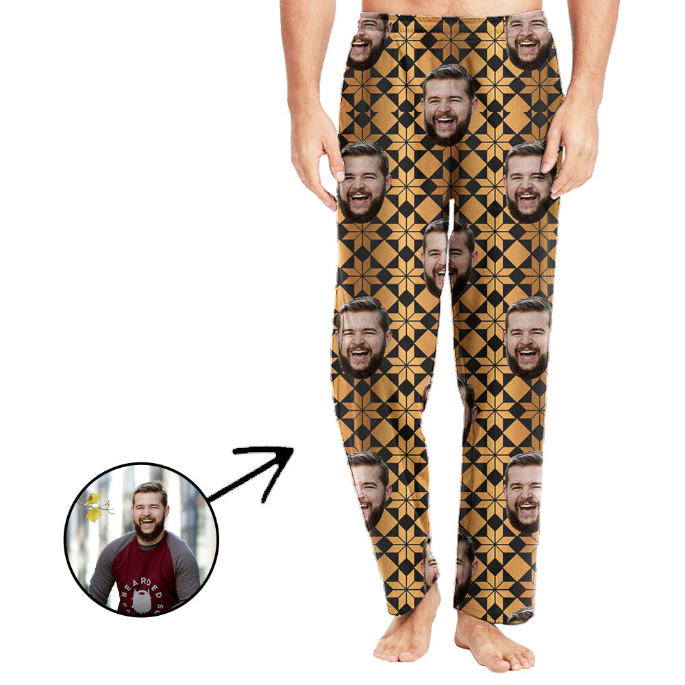 Personalisiert Foto Pyjamas Hose für Männer Überall Blumen