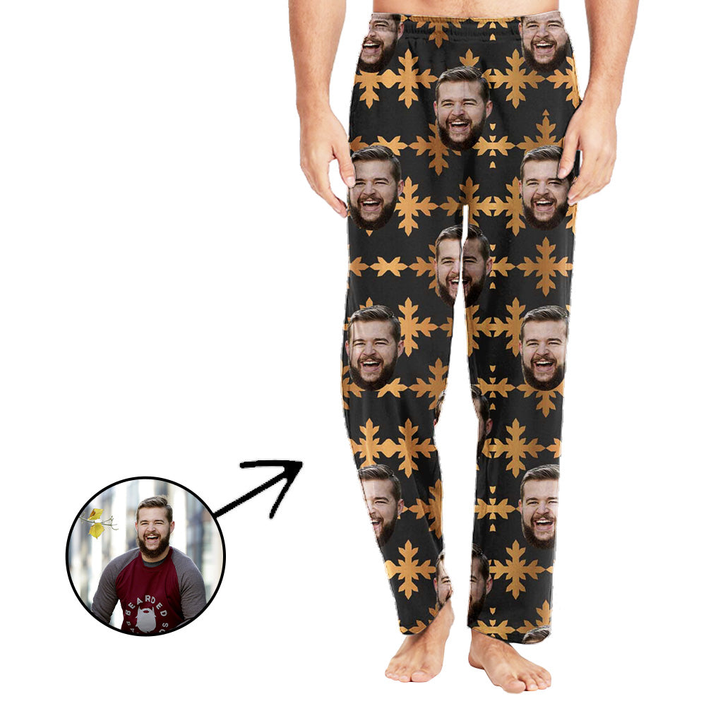 Personalisiert Foto Pyjamas Hose für Männer Überall Blumen