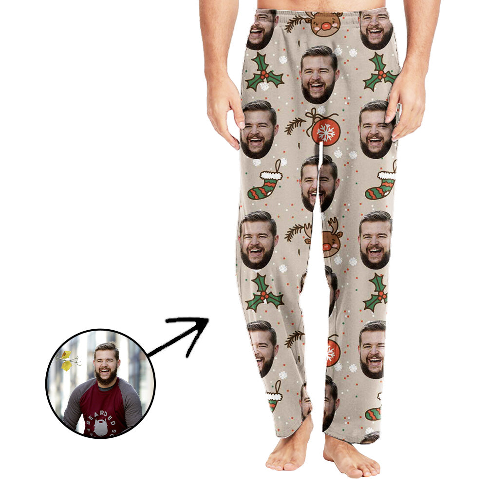 Personalisiert Foto Pyjamas Hose für Männer Socken und Pandanten