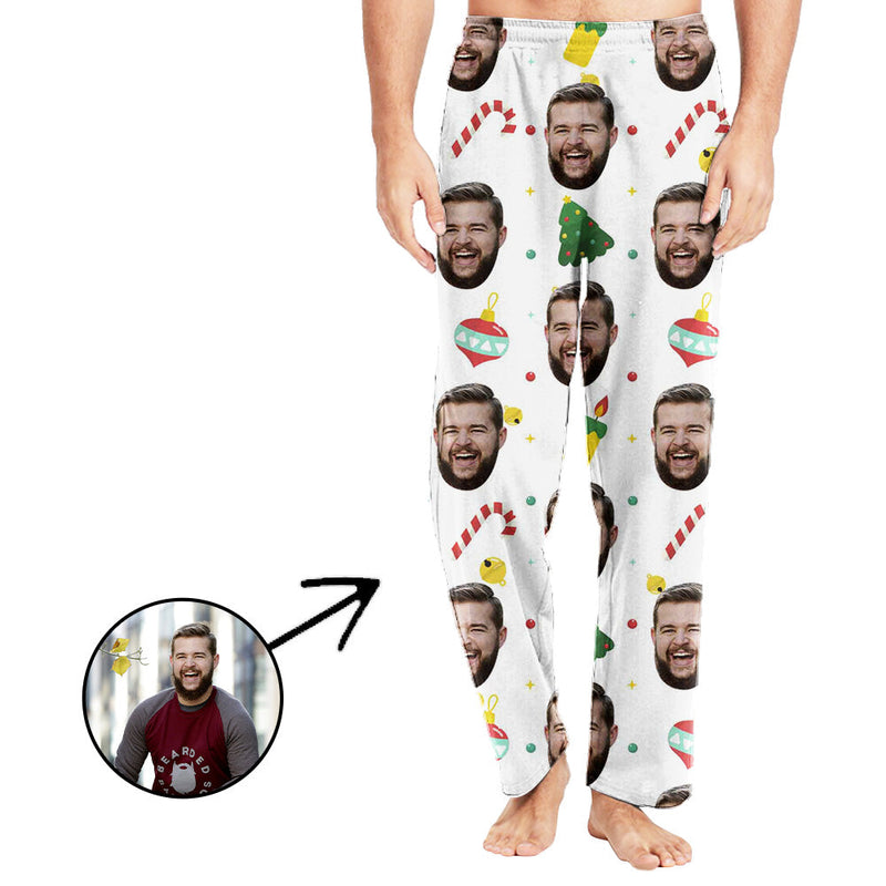 Personalisiert Foto Pyjamas Hose für Männer Frohe Weihnachten für Sie