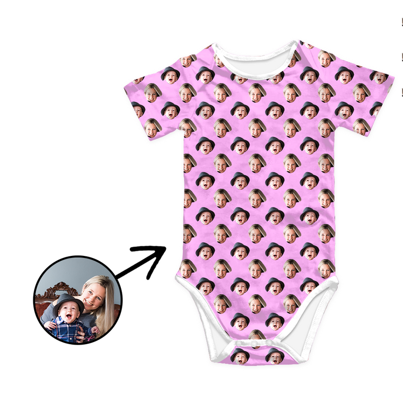 Kundenspezifischer Foto-Baby-Bodysuit Das Gesicht meiner geliebten Person