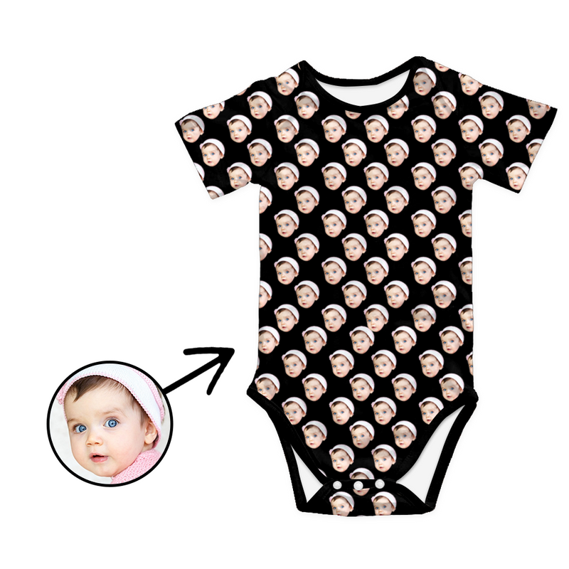 Kundenspezifischer Foto-Baby-Bodysuit Das Gesicht meiner geliebten Person