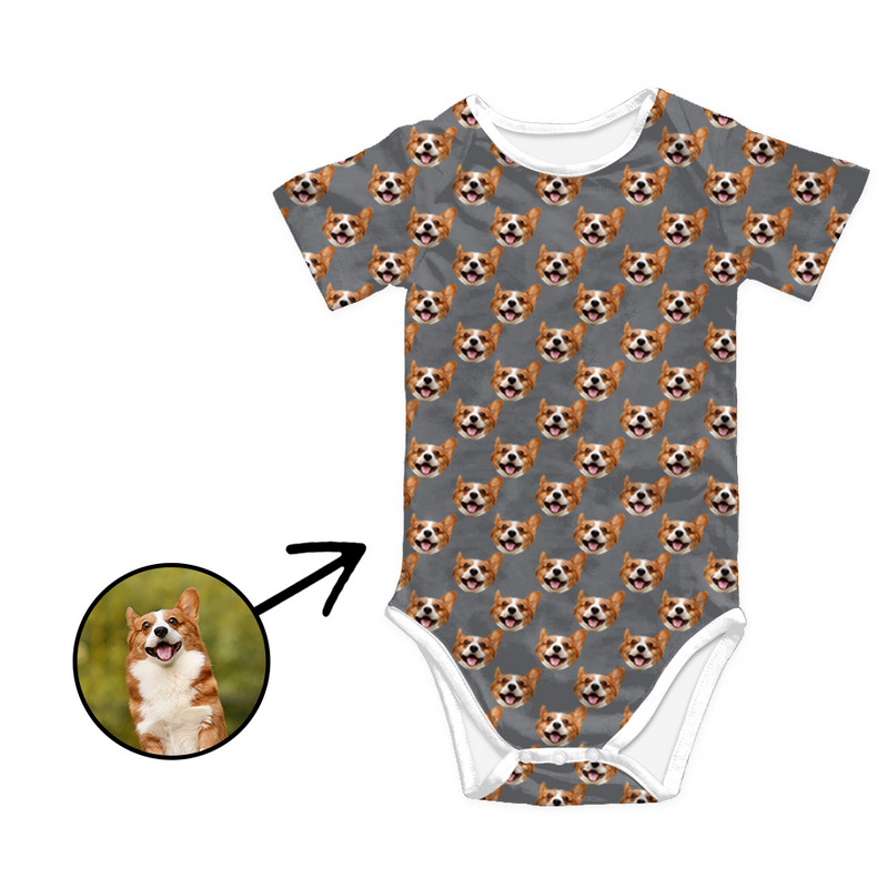 Kundenspezifischer Foto-Baby-Bodysuit Das Gesicht meiner geliebten Person