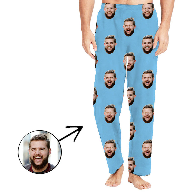 Personalisiert Foto Pyjamas Hose für Männer Ich liebe mein Baby Langarmshirt