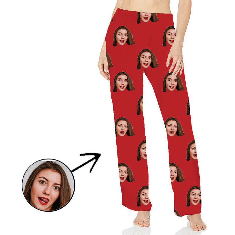 Personalisiert Foto Pyjamas Hose für Frauen Ich liebe mein Mädchen Langarm